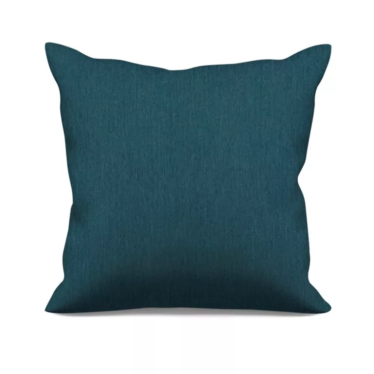 Poszewka szyta turkusowa z miękkiej tkaniny z efektem melanżu