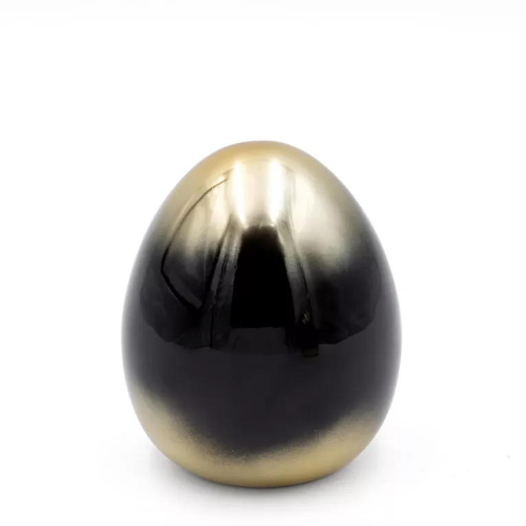 Figurka wielkanocna JAJKO z glinki ceramicznej z efektem ombre Eurofirany