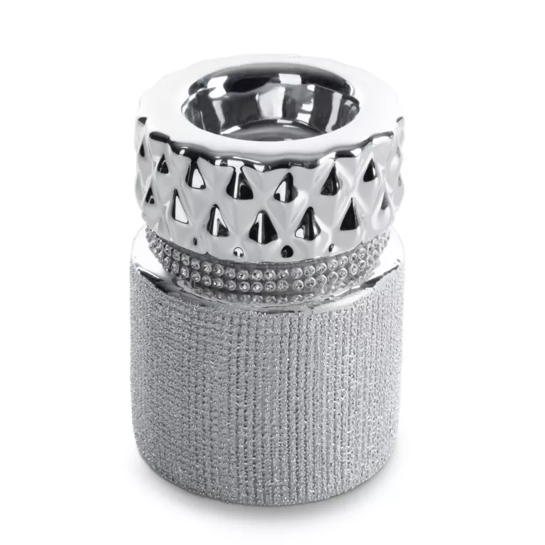 Świecznik dekoracyjny SOLEN z dodatkiem cyrkonii i wypukłego wzoru Eurofirany