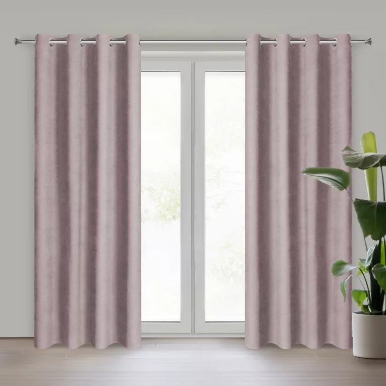 Zasłona wrzosowa z tkaniny welurowej 340x270 cm przelotka - Dora Eurofirany