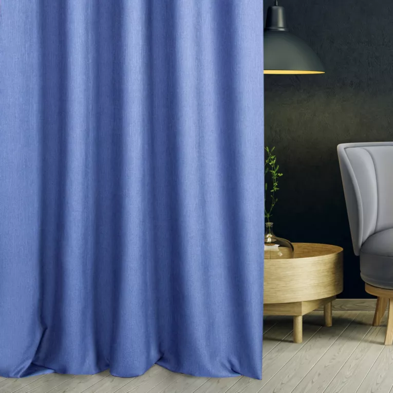 Tkanina zasłonowa zdobiona drobnym strukturalnym wzorem Eurofirany