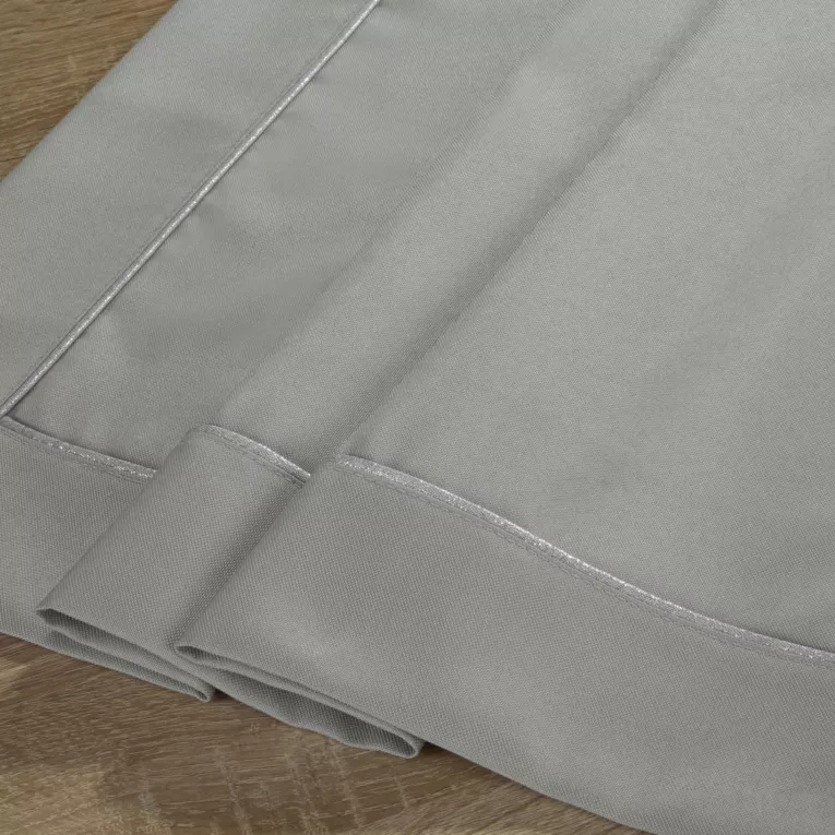 Komplet podkładek 4 szt jasnoszary 30x40 cm KARIN stołowych z dekoracyjną listwą i lamówką 30x40 cm Eurofirany