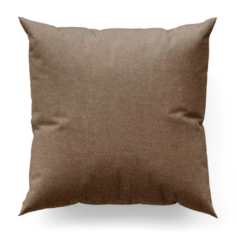 Poszewka na wymiar jasnobrązowa z tkaniny szenilowej z efektem melanżu