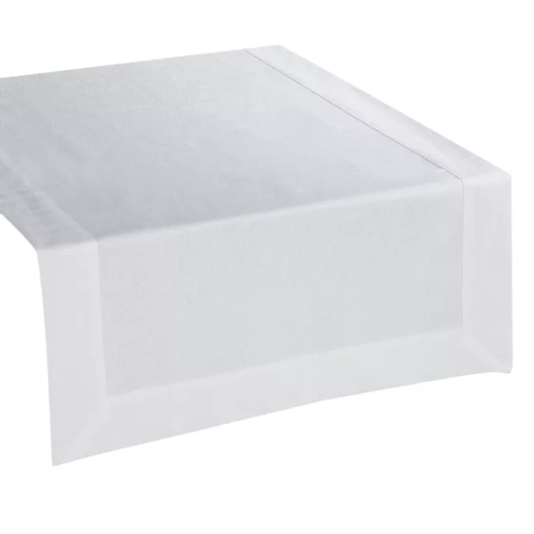 Obrus na stół biały 70x150 cm z mereżką ANABEL