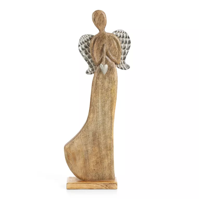 ANIOŁEK drewniana figurka świąteczna Eurofirany