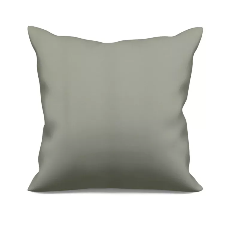 Poszewka szyta popielata z matowej gładkiej tkaniny