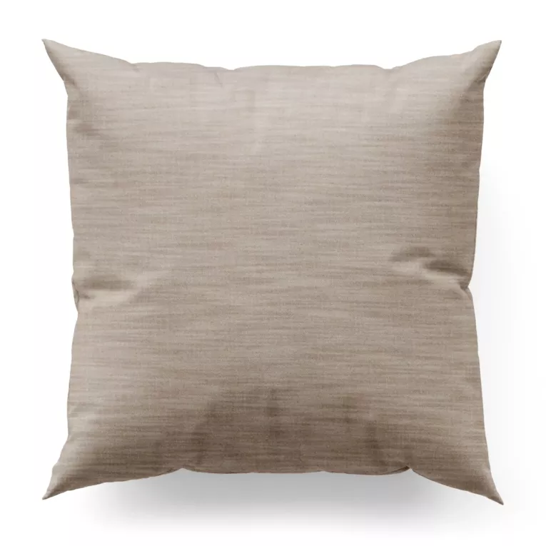 Poszewka szyta beżowa z tkaniny z dodatkiem lnu, z melanżowym splotem ekologiczna