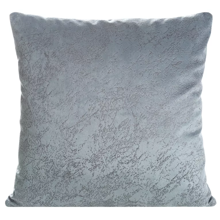 Poszewka na poduszkę 40x40 cm welwetowa z drobnym marmurowym wzorem stalowa RIVA Eurofirany