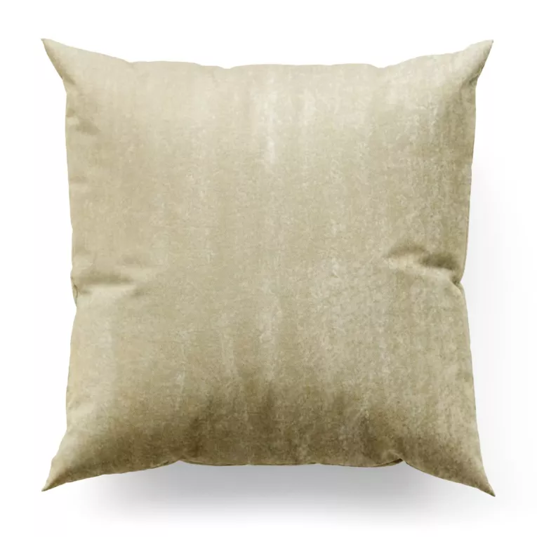Poszewka szyta kremowa z miękkiej tkaniny welwetowej z efektem kreszowania