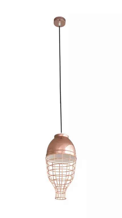 Lampa wisząca do pokoju miedziana LUCY w stylu industrialnym z metalu Eurofirany