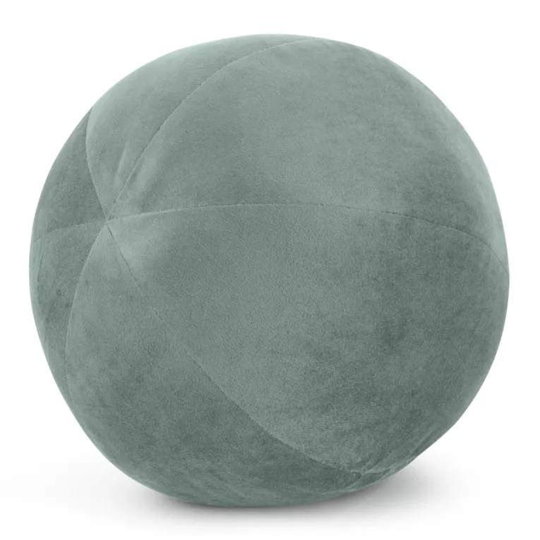 Poduszka dekoracyjna w formie kuli średnica 24 cm welwetowa ciemnomiętowa GAJA Eurofirany