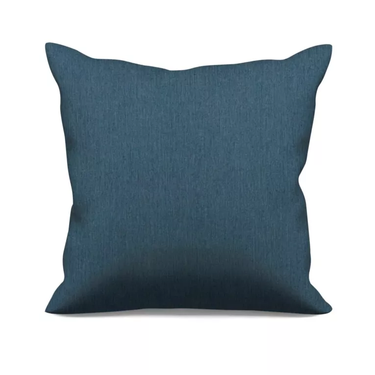 Poszewka szyta niebieska z miękkiej tkaniny z efektem melanżu