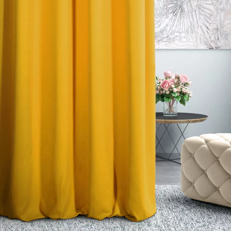 Tkanina zasłonowa miękka gładka o zamszowym chwycie Eurofirany