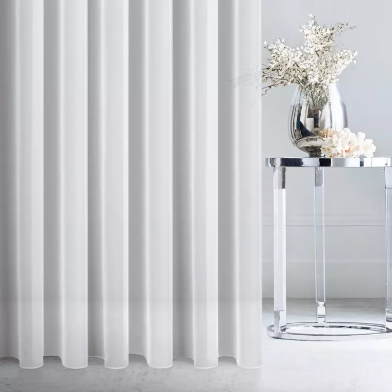 Tkanina firanowa woal matowa zakończona szwem obciążającym Eurofirany