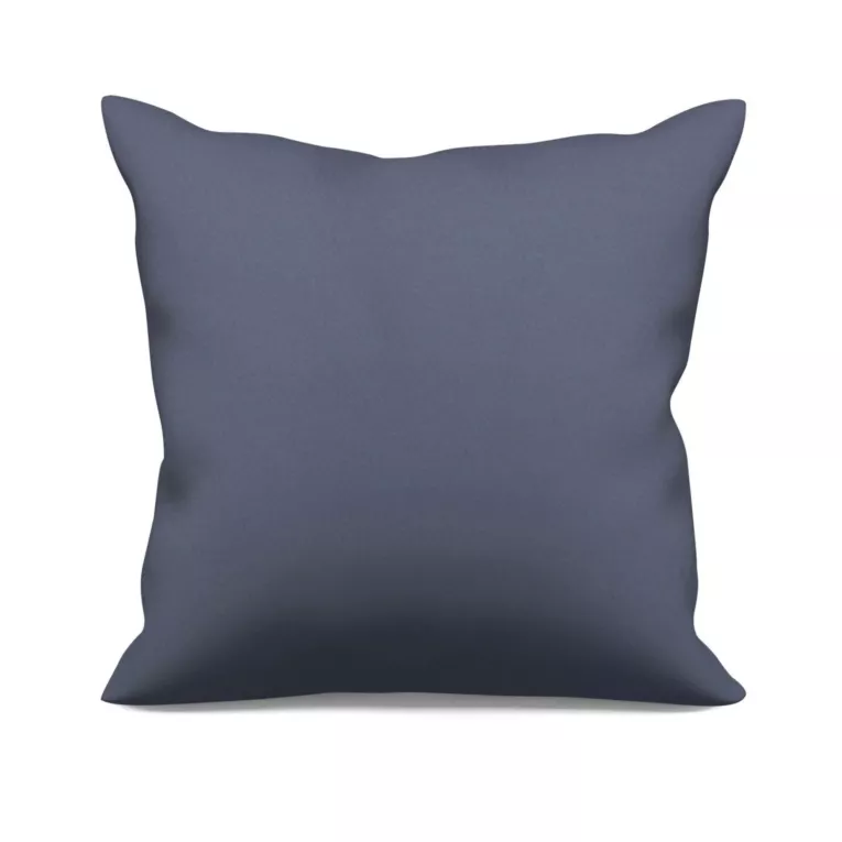 Poszewka szyta ciemnogranatowa z gładkiej tkaniny typu dimout