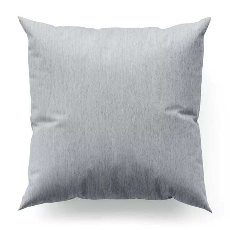 Poszewka szyta błękitna z miękkiej szenilowej tkaniny z efektem melanżu