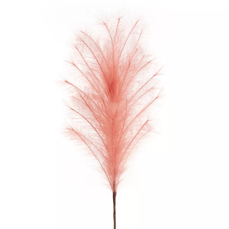 Sztuczna gałązka dekoracyjna TRAWA PAMPASOWA pudrowa z dużym pióropuszem Eurofirany