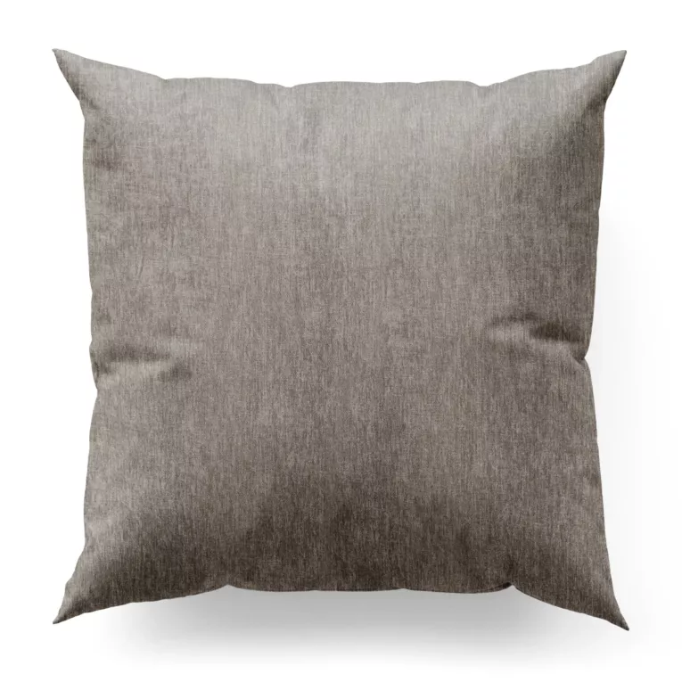 Poszewka na wymiar szara z tkaniny o szenilowej strukturze