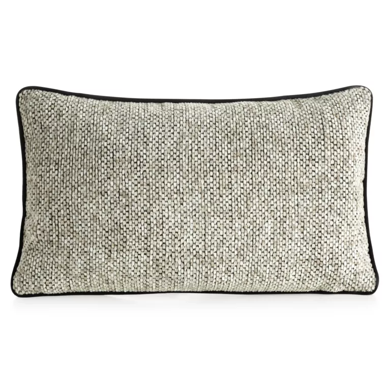 Poszewka na poduszkę 30x50 cm z plecionej szenilowej nici z efektem melanżu beżowa BARI Eurofirany