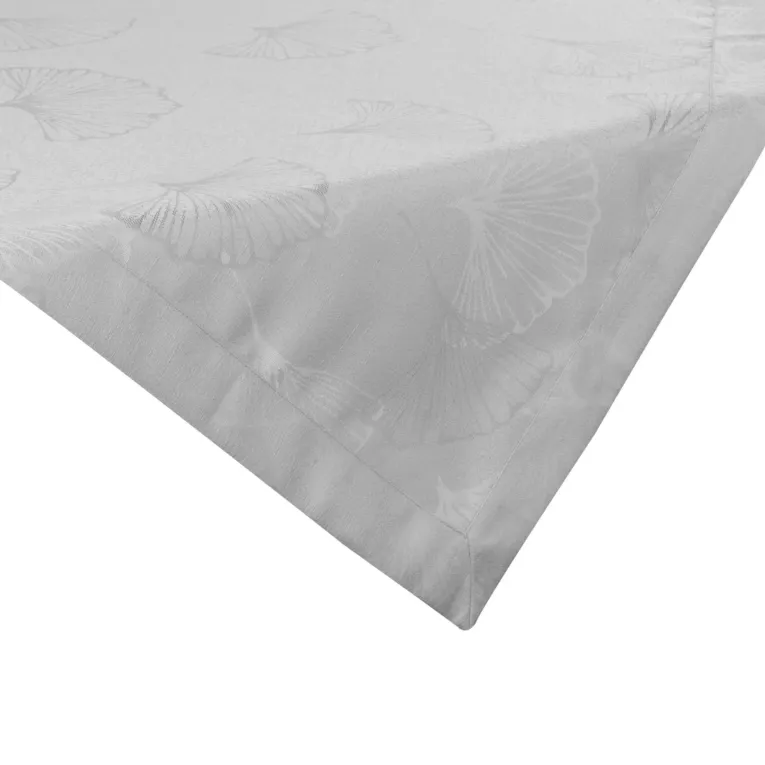 Obrus srebrny Diana z subtelnym wzorem liści Eurofirany