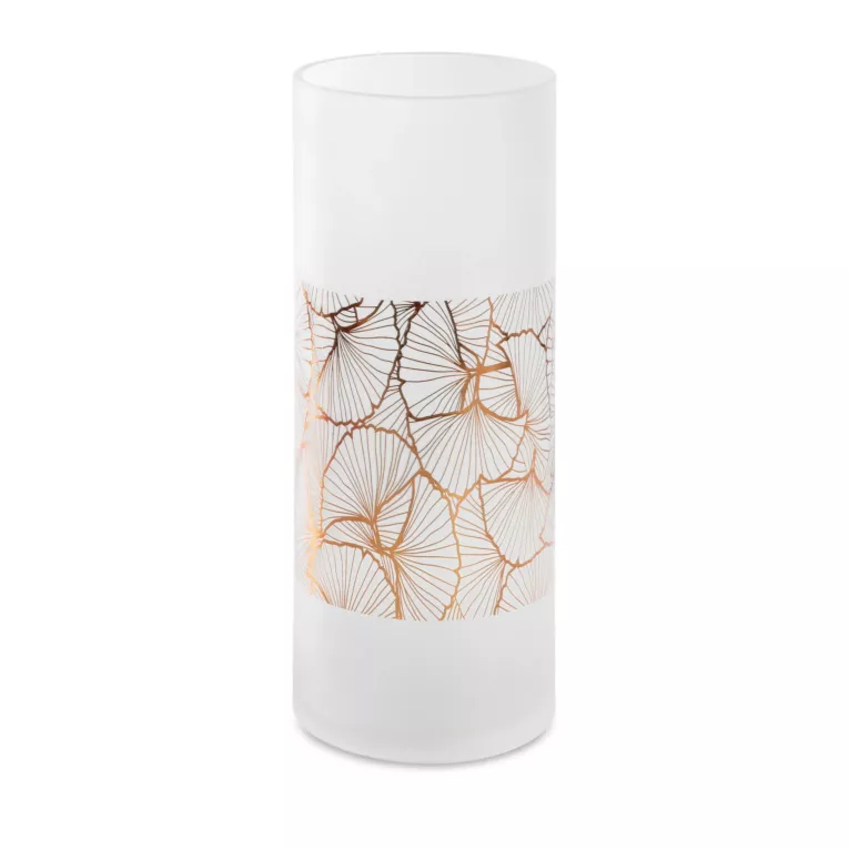 Wazon dekoracyjny LUNA 3 biało-złoty szklany o klasycznym kształcie Limited Collection Eurofirany