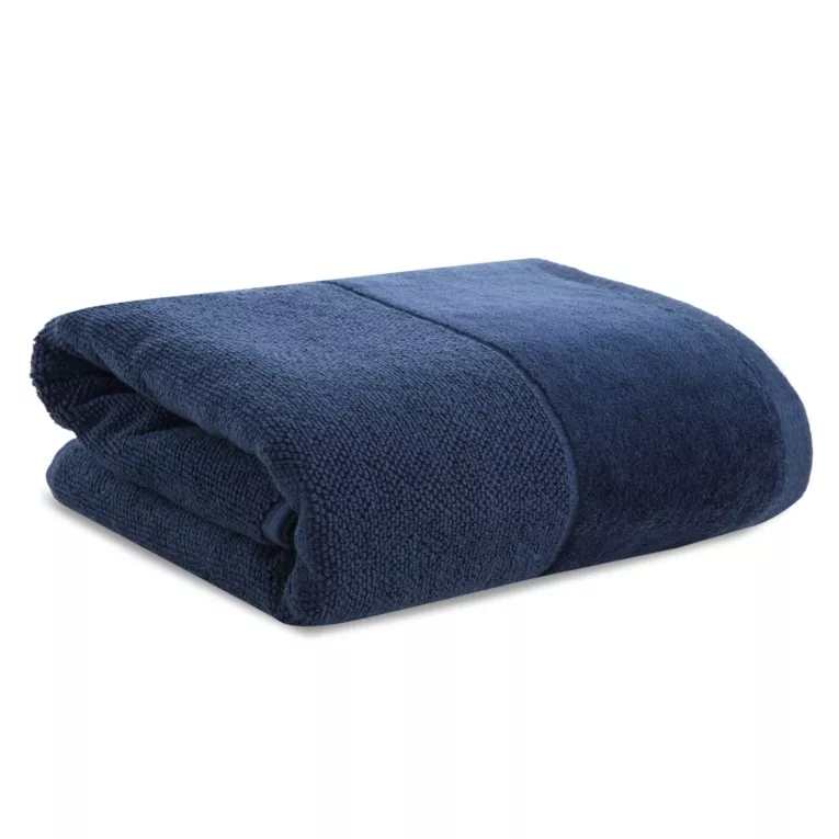 Ręcznik do rąk FERO z welwetową bordiurą granatowy 30x50 cm Eurofirany