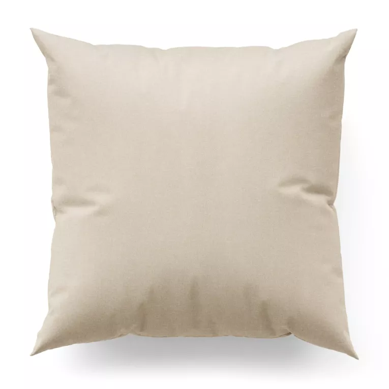 Poszewka na wymiar jasnobeżowa o naturalnym charakterze, z widocznym, ozdobnym splotem