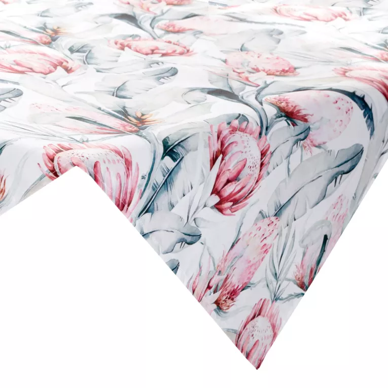 Bieżnik na stół biało, niebieski 85x85 cm wodoodporny GARDEN na taras oraz balkon