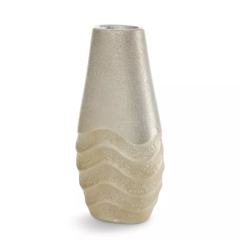 Wazon dekoracyjny SANI zdobiona falistym wzorem Eurofirany