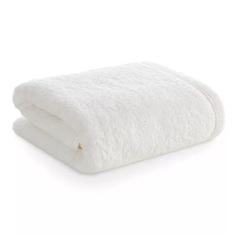 Ręcznik kąpielowy 70x140 cm bawełniany kolor kremowy zdobiony kordonkową koronką SOFIA Eurofirany