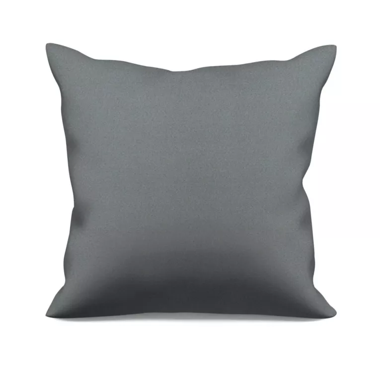 Poszewka szyta szara z gładkiej tkaniny typu dimout