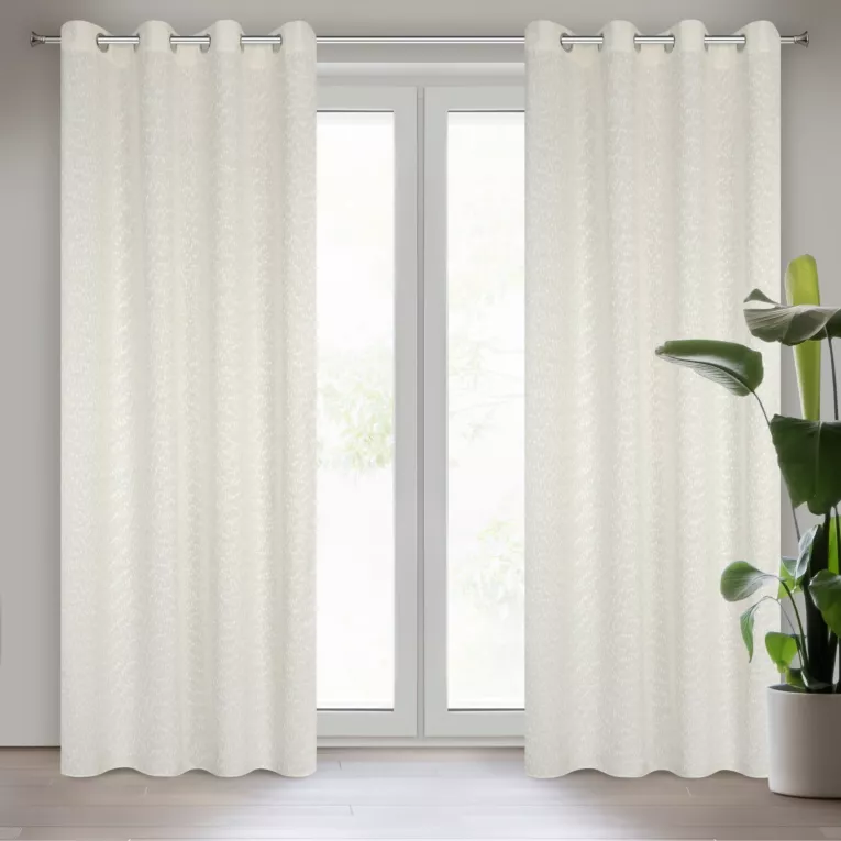 Zasłona kremowa w stylu eko 140x260 cm przelotka SANDI Eurofirany
