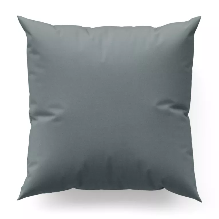 Poszewka szyta popielata z gładkiej tkaniny typu blackout