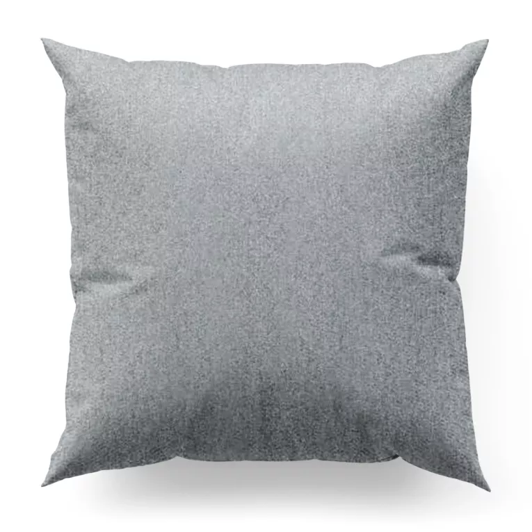 Poszewka szyta INAYA srebrna z miękkiej tkaniny o naturalnym splocie w stylu ekologicznym