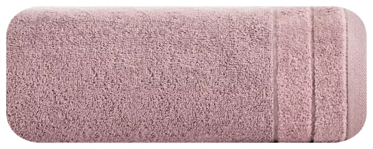 Ręcznik do rąk 30x50 cm bawełniany kolor liliowy z welwetową bordiurą 500 g/m2 DAMLA Eurofirany