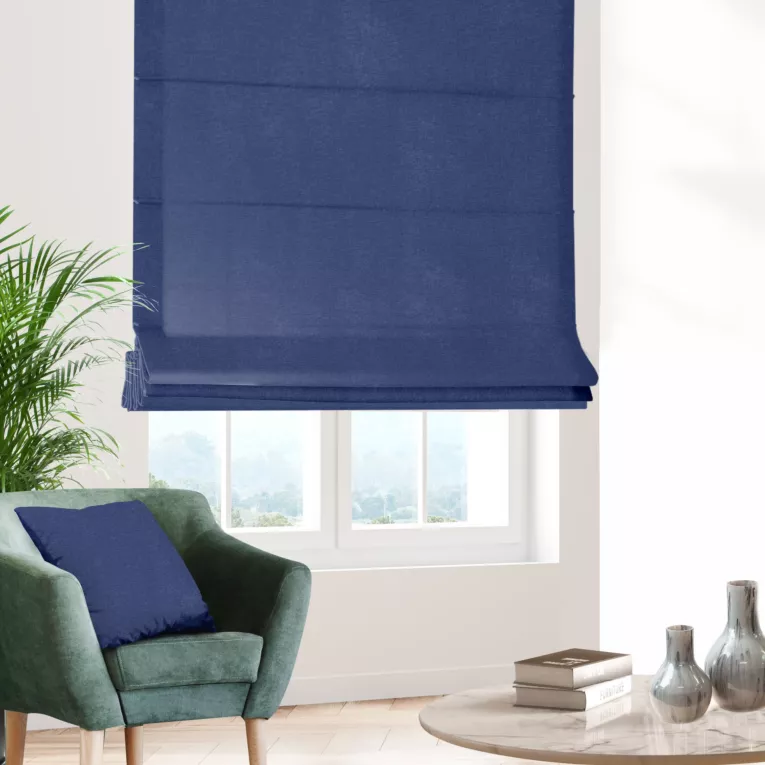 Roleta rzymska DORA - HIT chabrowa z miękkiej tkaniny o welurowej strukturze