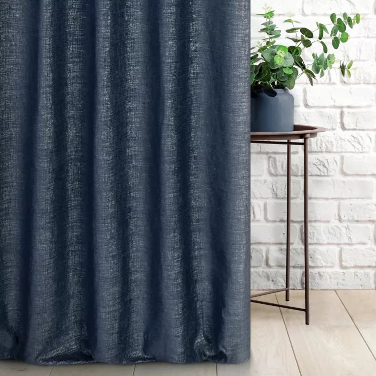 Tkanina zasłonowa szenilowa przetykana błyszcząca nicią Eurofirany