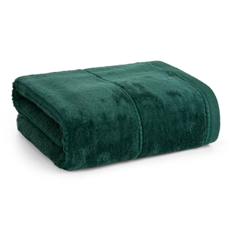 Ręcznik do rąk 30x50 cm bawełniany kolor zielony z welwetową bordiurą 500 g/m2 JESSI Eurofirany