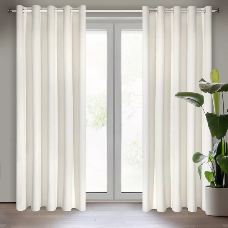 Zasłona kremowa z ekskluzywnego matowego welwetu 140x250 cm przelotka RIA Diva Line Eurofirany