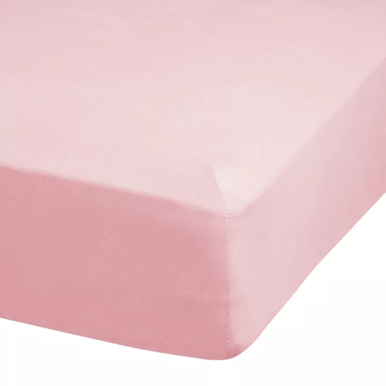 Prześcieradło jersey z gumką 160x200 cm z bawełny kolor pudrowy 140 g/m2 ADELA Eurofirany