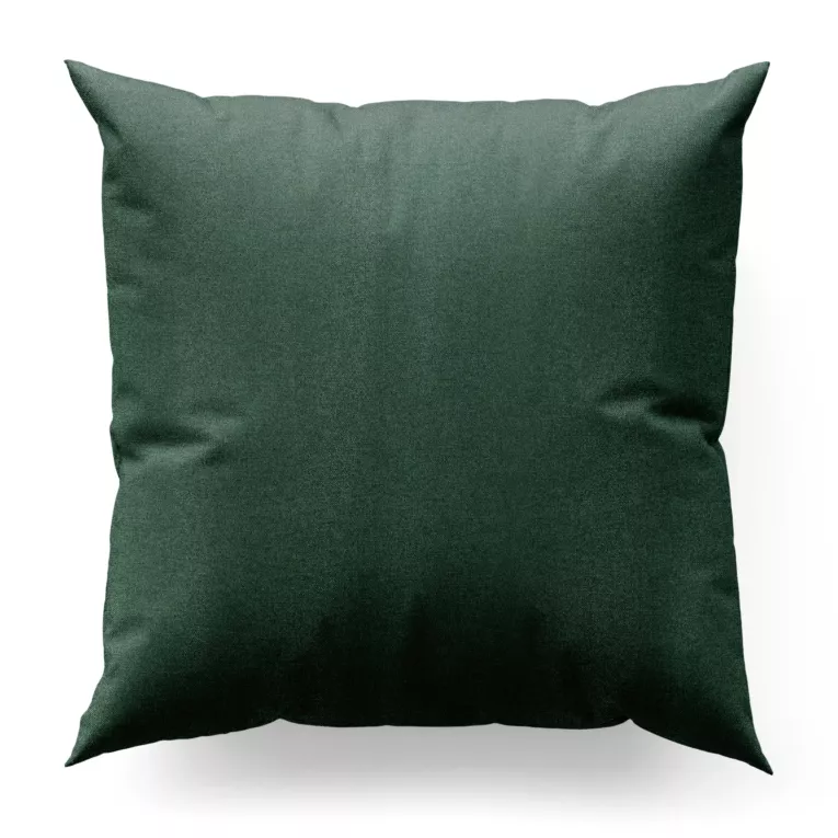 Poszewka na wymiar ciemnomiętowa o naturalnym charakterze, z widocznym, ozdobnym splotem