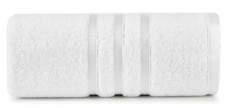 Ręcznik do rąk 30x50 cm bawełniany kolor biały z błyszczącą bordiurą 500 g/m2 MADI Eurofirany