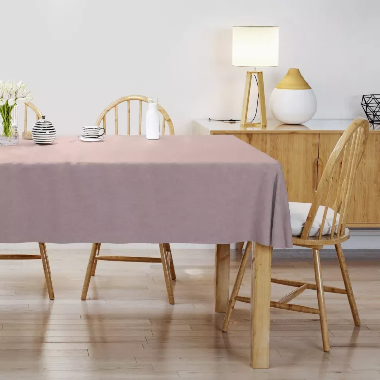 Obrus na wymiar DORA - HIT wrzosowy z miękkiej tkaniny o welurowej strukturze