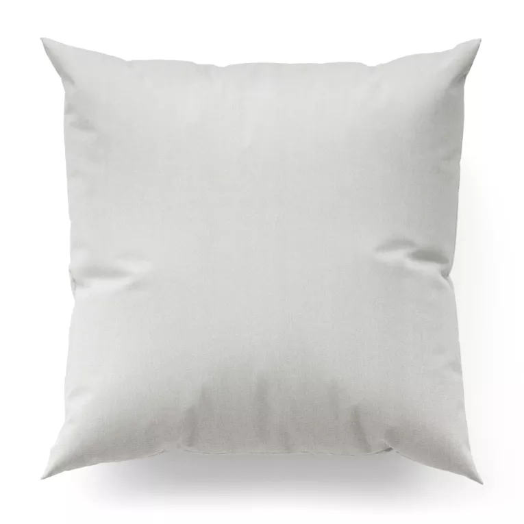 Poszewka na wymiar srebrna z tkaniny strukturalnej z delikatnym połyskiem