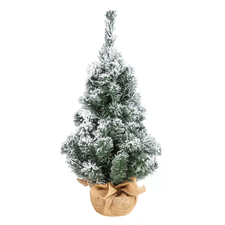 MAŁA CHOINKA SZTUCZNA ŚWIERK ŻYWIECKI ŚNIEŻONY W DONICZCE - 50 cm - EUROFIRANY