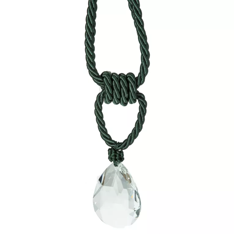 Dekoracyjny sznur do zasłon VICTORIA upinacz z dużym dekoracyjnym kryształem Eurofirany