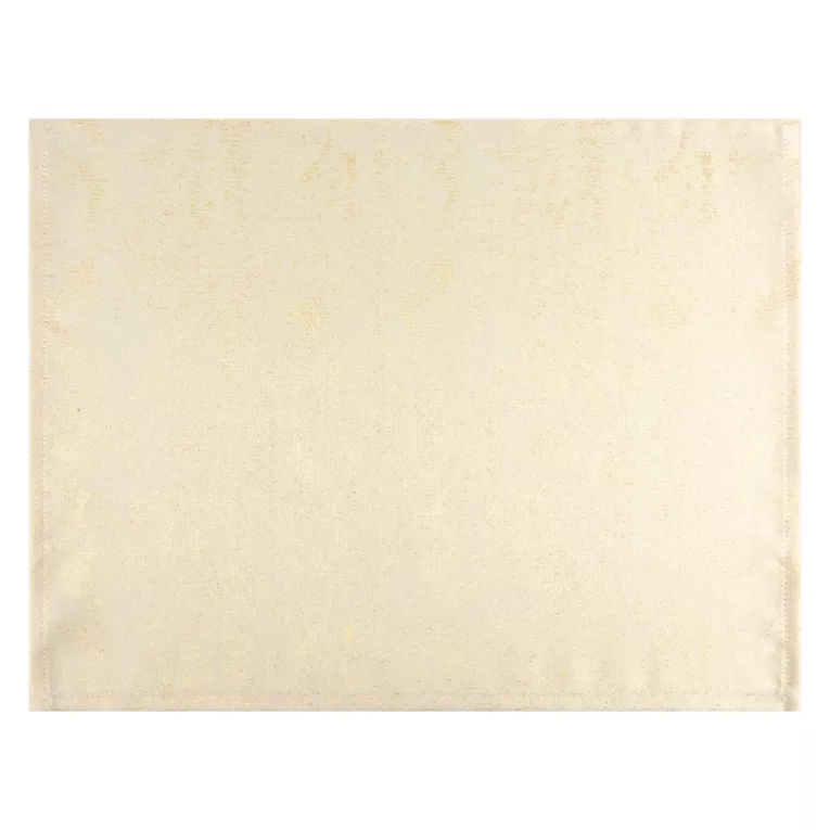 Komplet serwetek 4 szt kremowy 30x40 cm SPARKLE przeszywanych złotą nicią