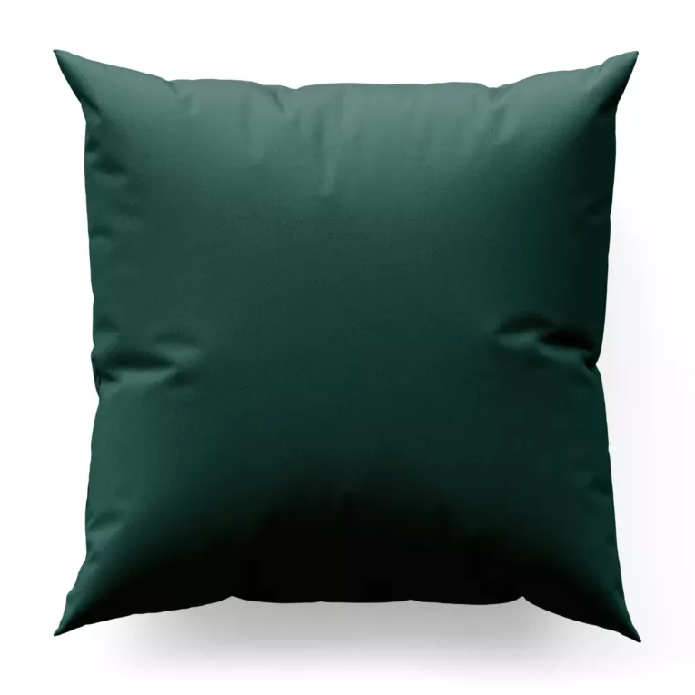 Poszewka szyta turkusowa z gładkiej tkaniny zaciemniającej typu dimout wykończona obciążnikiem