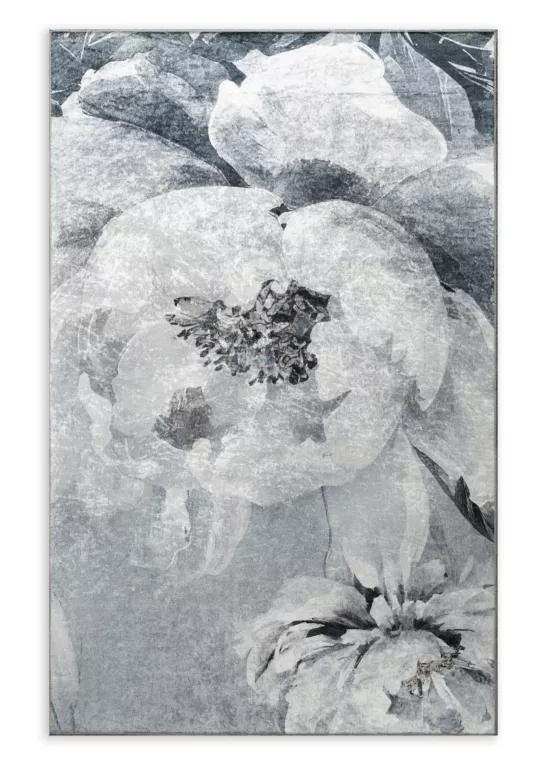 Dywan 160x220 cm jasnoszaro, srebrny z motywem kwiatów LOTUS 4 Eurofirany