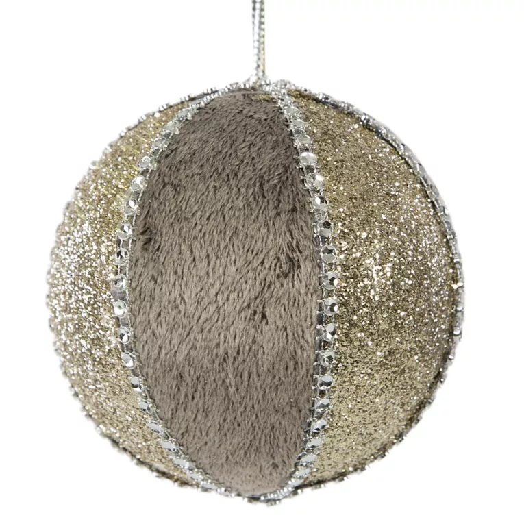 Bombka choinkowa z tkaniny w stylu boho 10 cm Eurofirany